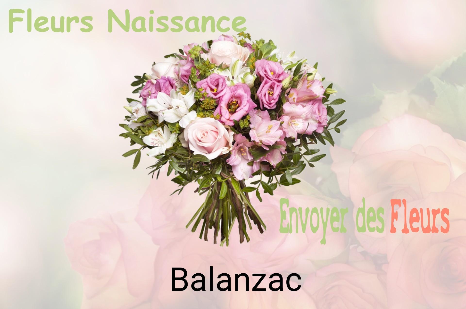 Bouquet de fleurs de naissance livré à Balanzac