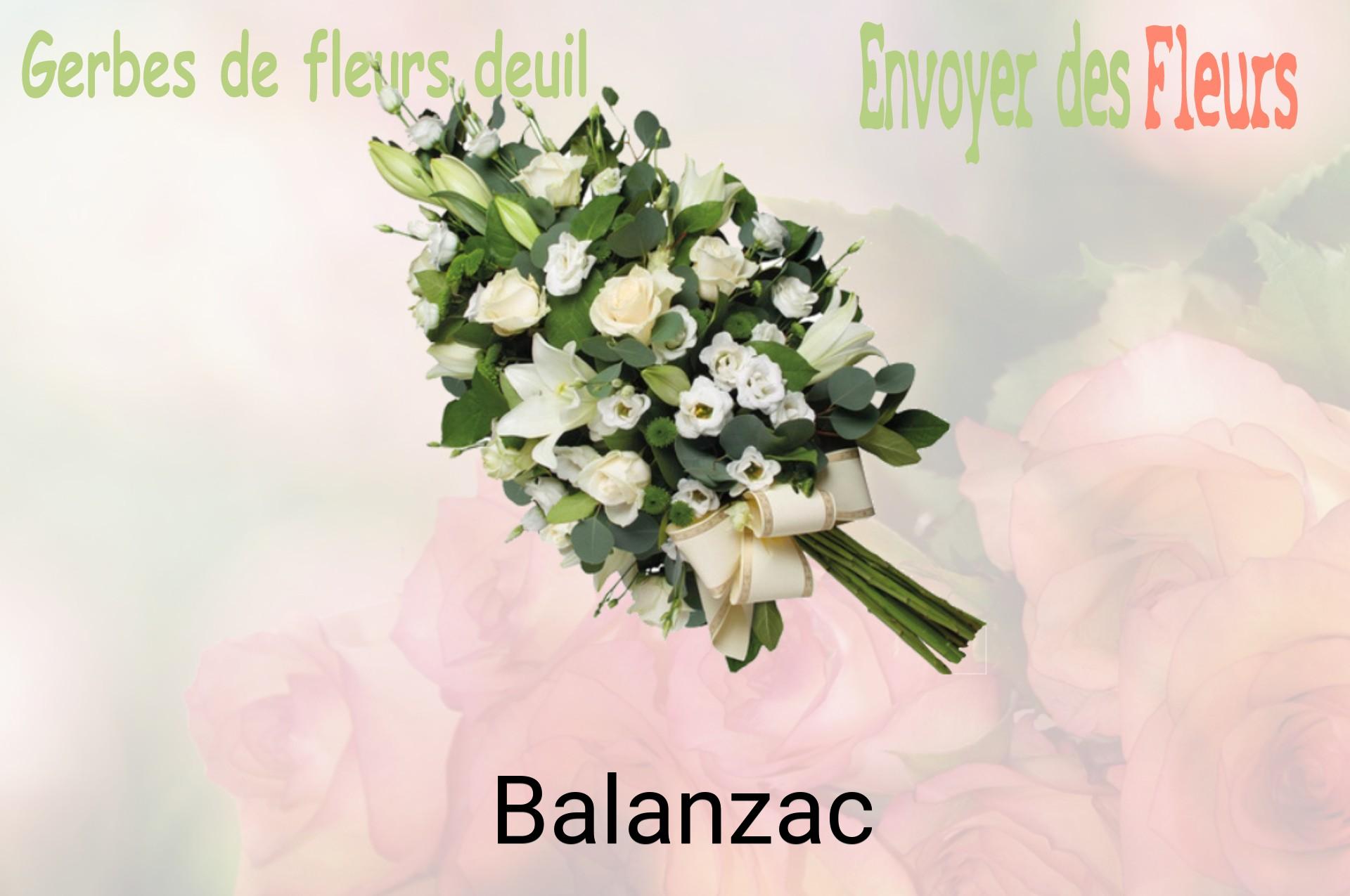 Gerbe de fleurs de deuil livrée à Balanzac
